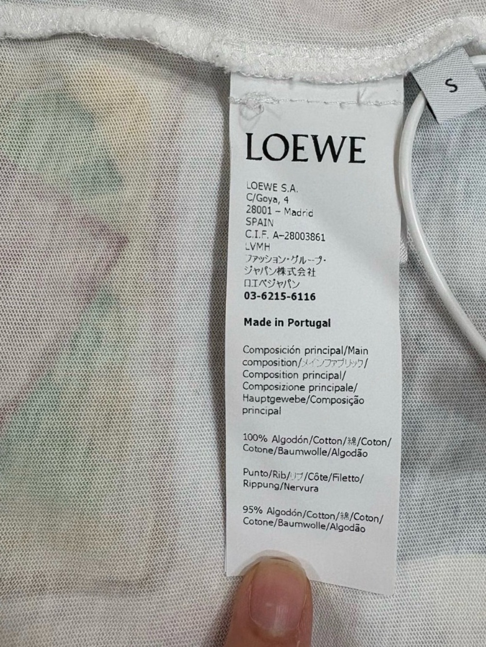 Loewe White Short-Sleeve Graphic Kids Tee with Multi-Color Prints - Picture 4 of 4